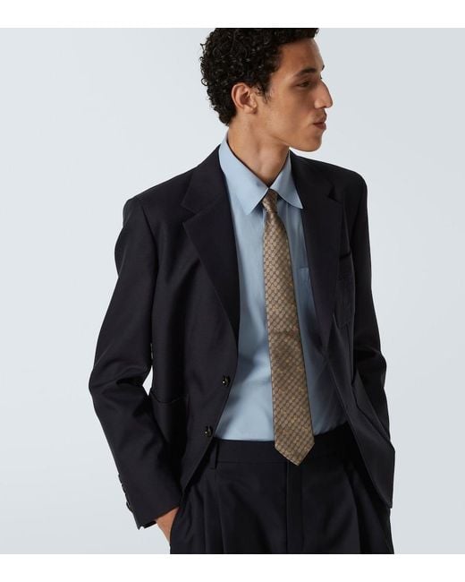 Gucci Natural Gg Silk Jacquard Tie for men