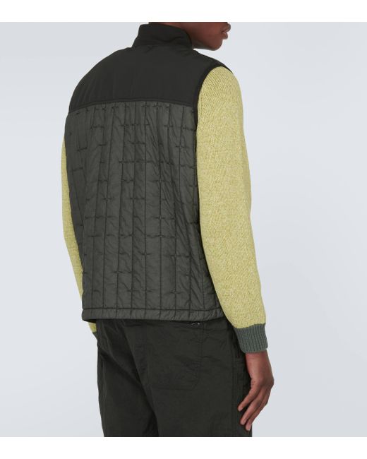 Stone Island Green Compass Quilted Vest for men