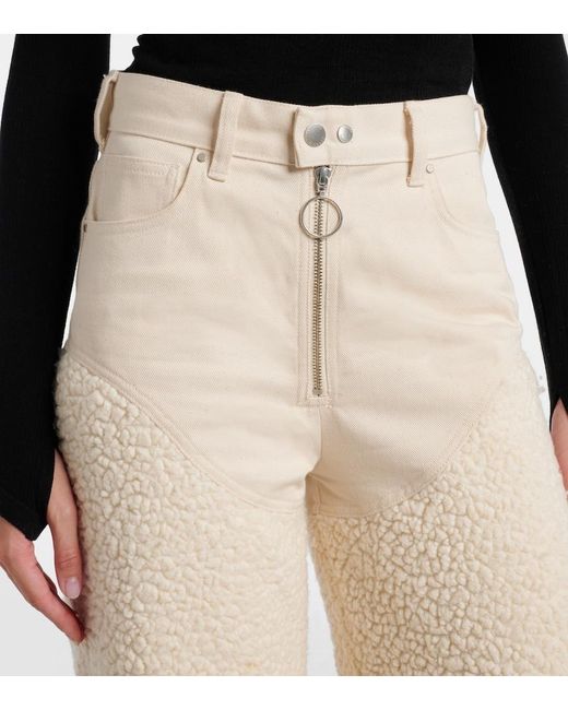 CORDOVA Natural Kozzy Wool-Blend Wide-Leg Pants