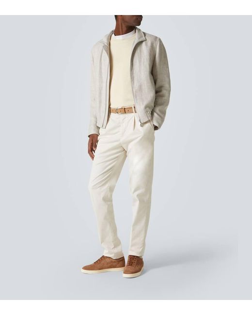 Brunello Cucinelli Pullover Aus Kaschmir in Natural für Herren