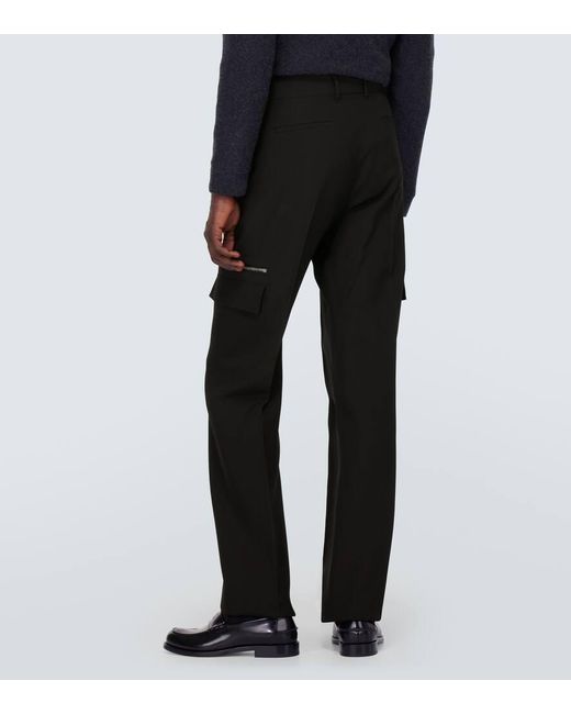 Pantaloni regular in lana vergine di Givenchy in Black da Uomo