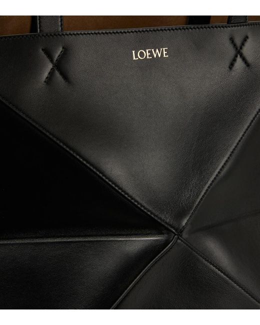 Borsa Puzzle Fold XL in pelle di Loewe in Black