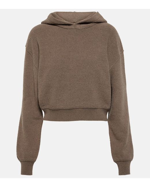 Loro Piana Brown Cocooning Cotton And Cashmere-blend Hoodie