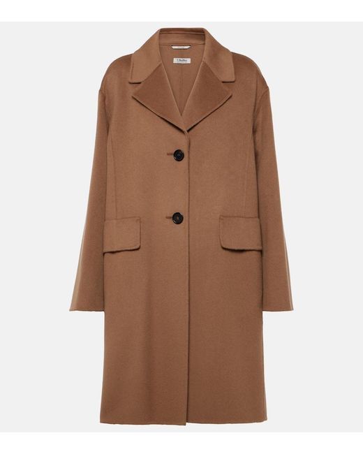 Max Mara Brown Mantel Aus Wolle