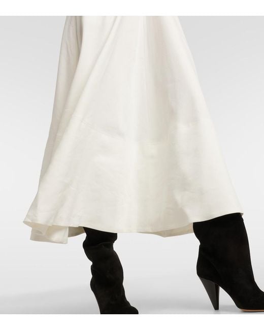 Proenza Schouler White Ruby Linen-Blend Midi Dress