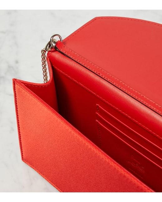 Christian Louboutin Red Loubi54 Crepe Satin Clutch