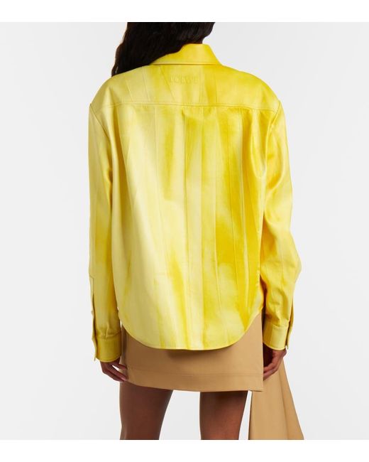 Loewe Yellow Leather Shirt