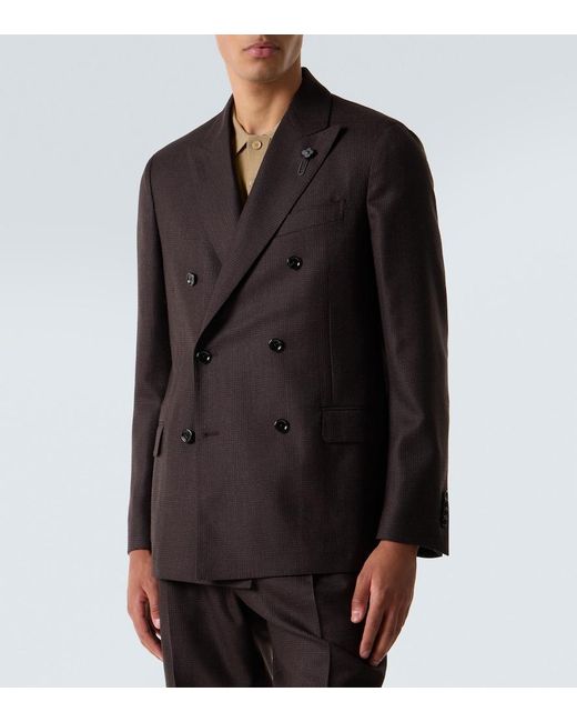 Lardini Black Virgin Wool Suit for men