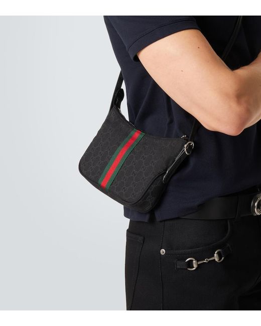 Gucci Crossbody Bag Lunetta Gg Small Aus Canvas in White für Herren