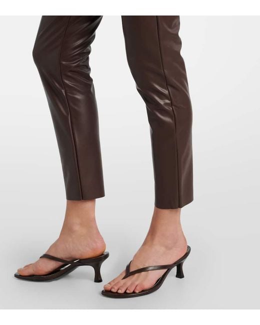 Norma Kamali Brown High-Rise Leggings