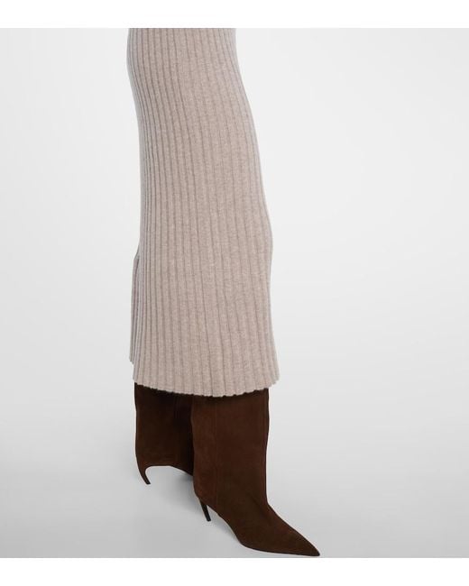 Jardin Des Orangers Natural Knitted Cashmere Polo Dress