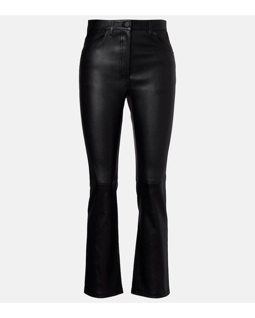 Joseph Black Duke Leather Slim Pants