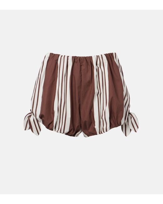 Posse Red Rosie Striped Cotton Shorts