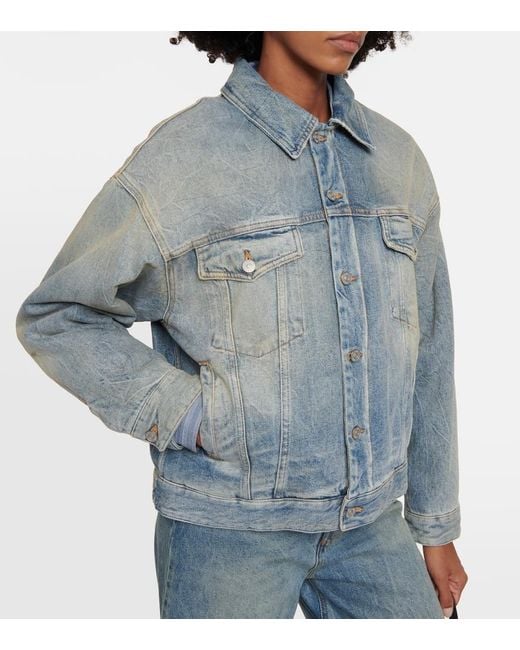 MM6 by Maison Margiela Blue Padded Denim Jacket