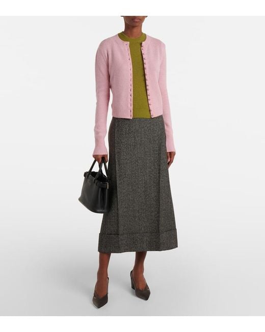 Prada Pink Cashmere Cardigan