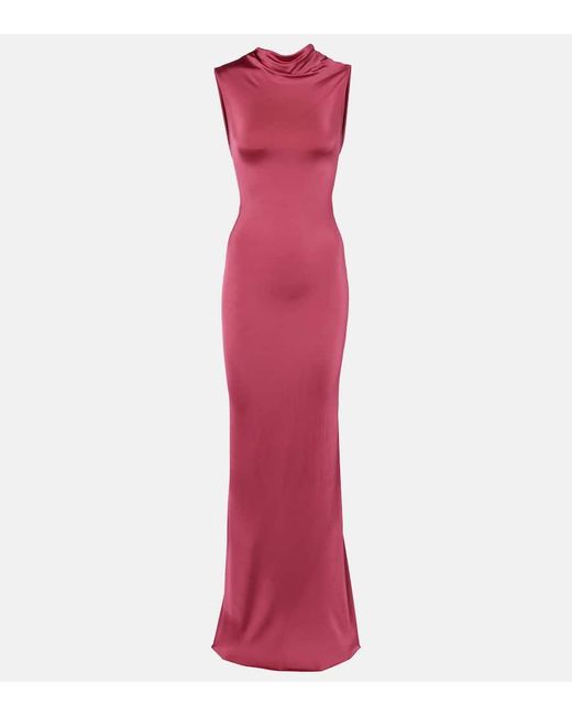 Victoria Beckham Red Robe Aus Jersey