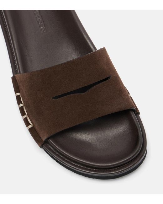 J.W. Anderson Brown Suede Slides