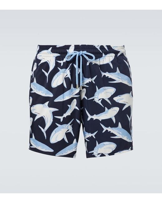 Costume Da Bagno Con Stampa di Vilebrequin in Blue da Uomo