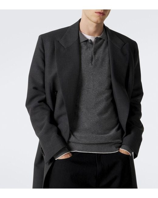 arch4 Gray Mr Swansea Cashmere Polo Sweater for men