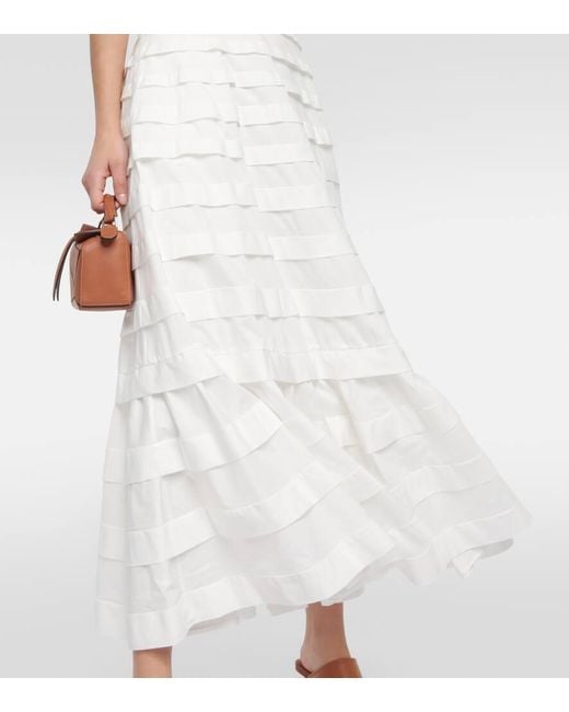 Jonathan Simkhai White Maxikleid Aus Einem Baumwollgemisch