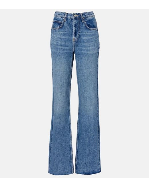 Frankie Shop Blue Dalston Mid-Rise Flared Jeans