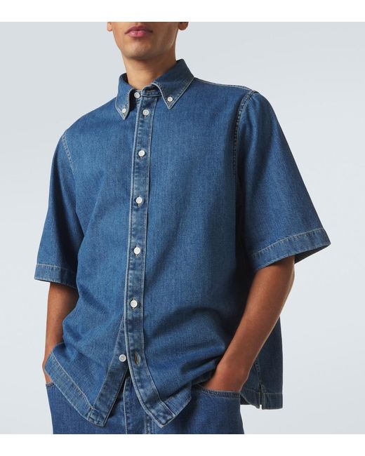Bottega Veneta Blue Denim Shirt for men