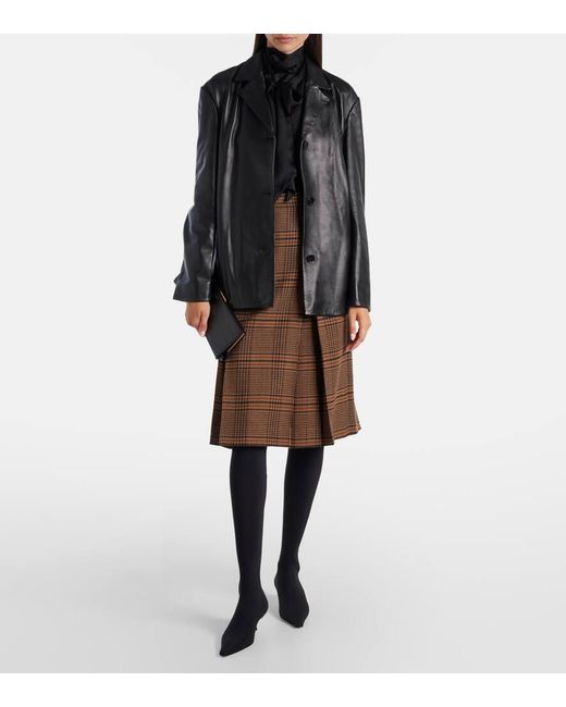 Nour Hammour Black Blazer Opus Aus Leder