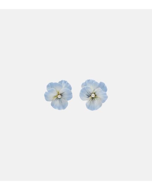 Jennifer Behr Blue Viletta Embellished Earrings