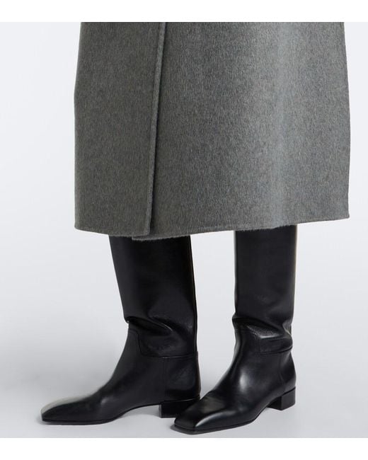 Frankie Shop Gray Issen Wool-Blend Wrap Coat