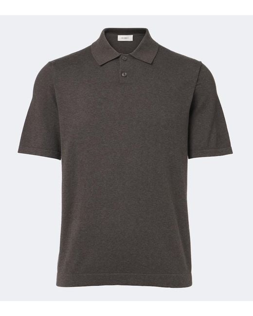 Lisa Yang Black Keir Cotton And Cashmere Polo Shirt for men
