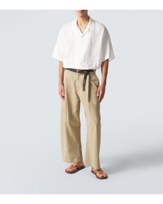 Studio Nicholson White Oryn Linen Shirt for men