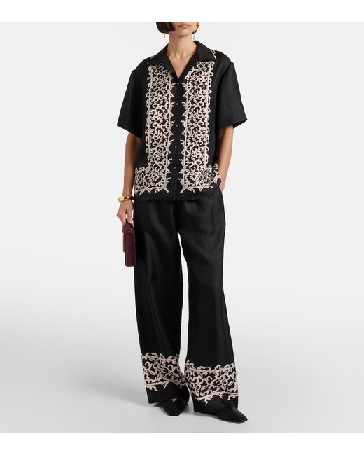 Rebecca Vallance Black Sundia Silk Shirt