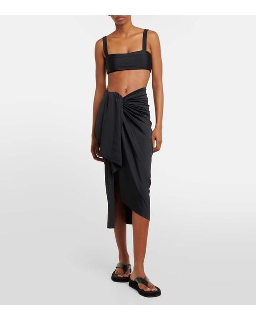 JADE Swim Black Nyla Long Beach Cover-Up