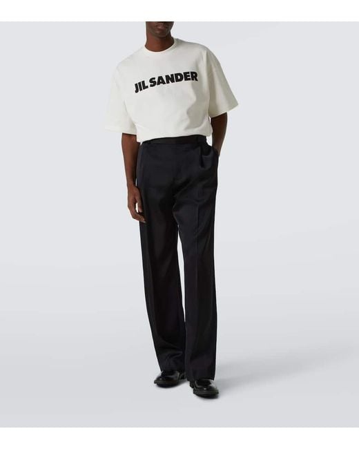 【送料&関税込】Jil Sander White Cotton Short-sleeved Sweats Jil Sander short-sleeve Cotton Shirt | White | FARFETCH JO