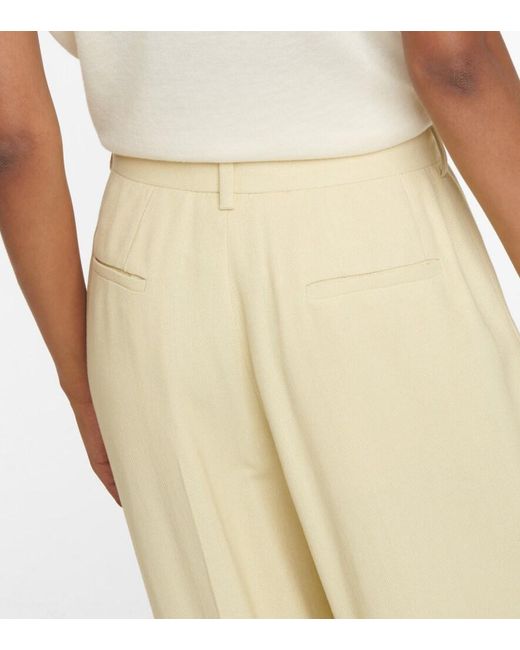 The Row Yellow Tor Crepe Wide-Leg Pants