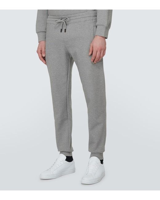 Pantaloni sportivi in misto cotone di Dolce & Gabbana in Gray da Uomo