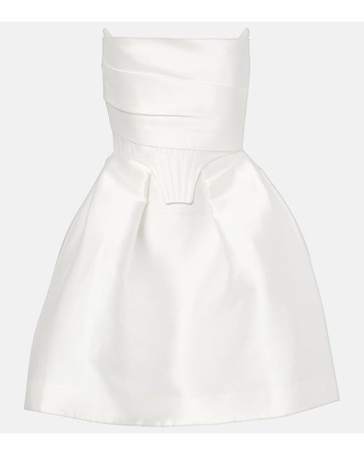 Alex Perry White Bridal Kennedy Off-Shoulder Gown