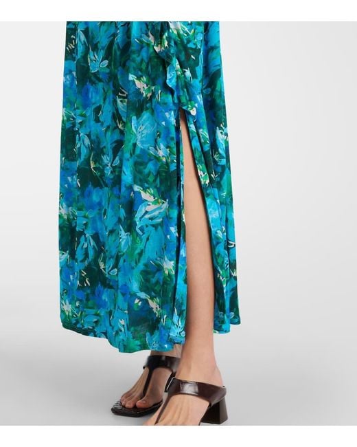Vestido Largo Elise De Jersey Estampado Ulla Johnson de color Blue