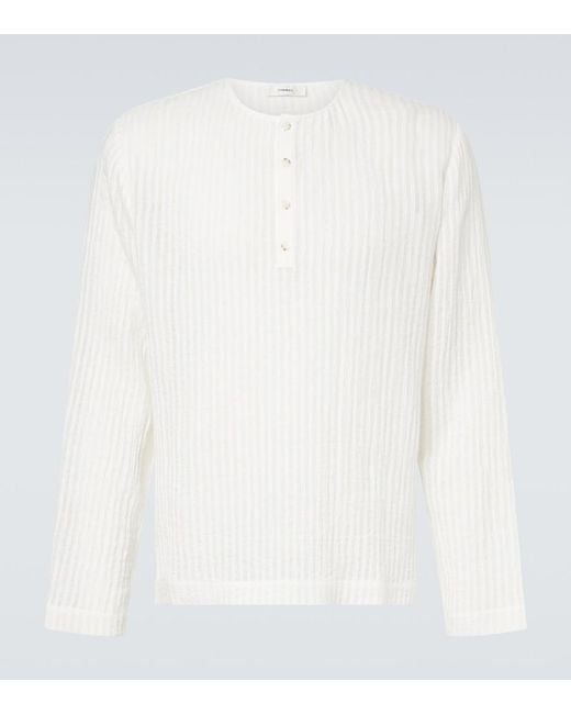 Commas White Striped T-Shirt for men