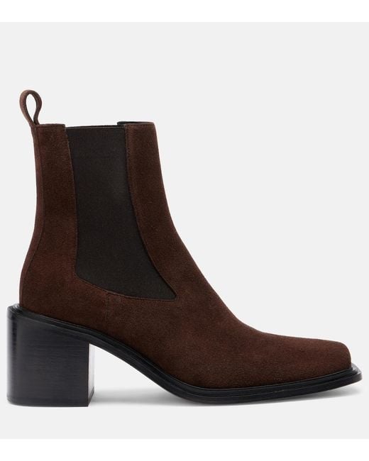 Souliers Martinez Brown Dallas 60 Suede Ankle Boots