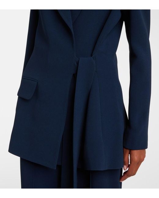 Blazer Con Cinturon Elie Saab de color Blue