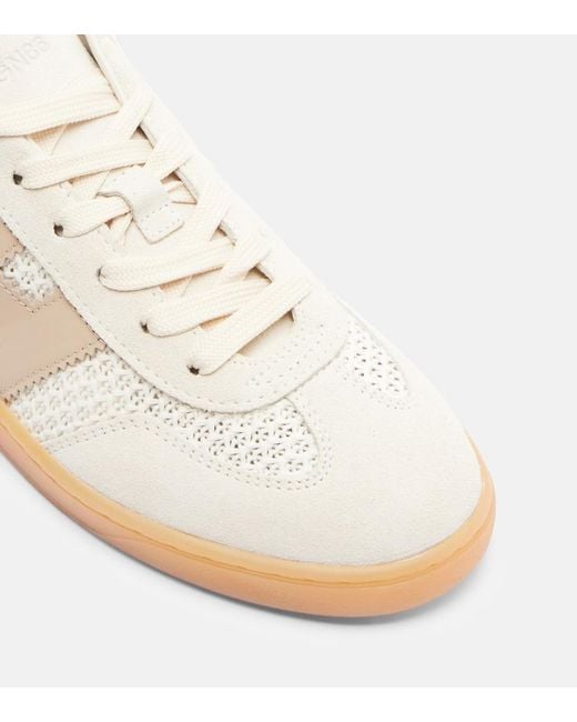 Hogan White Cool Suede Sneakers