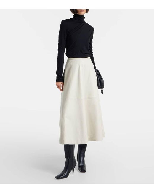 Rohe Black Scarf-Detail Wool Jersey Top