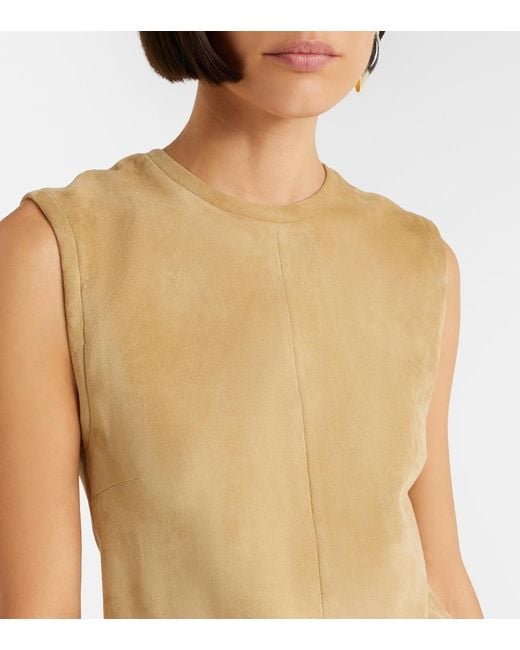 Stouls Natural Miuccia Suede Top