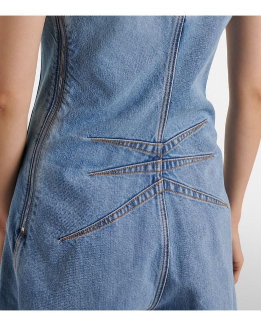 Alaïa Blue Denim Jumpsuit