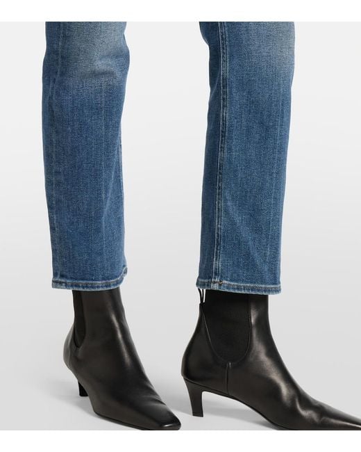 Citizens of Humanity Blue Zurie Ankle High-Rise Slim Jeans