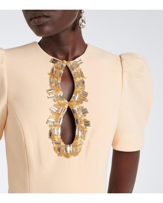 Rebecca Vallance Natural Alexandrite Embellished Midi Dress