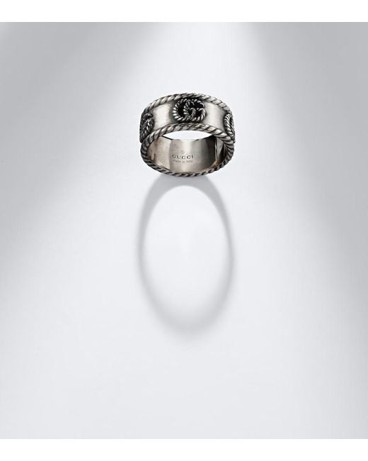 Gucci Metallic 9mm Dicker Ring "gg Marmont"