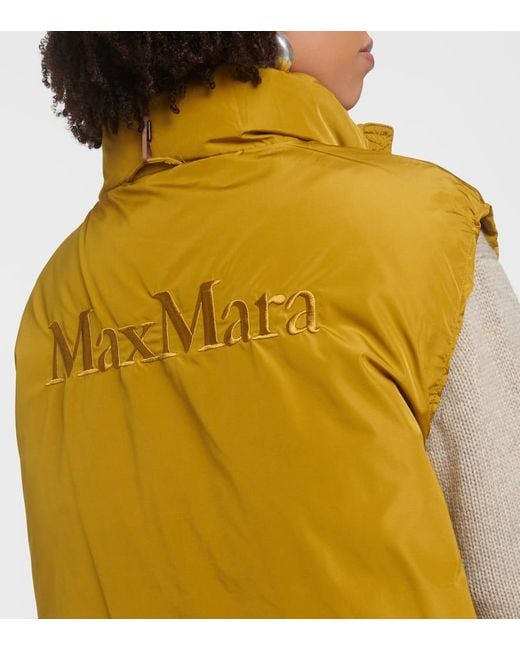 Max Mara Yellow The Cube Taffil Down Vest