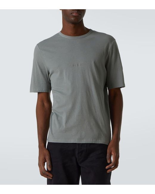 Saint Laurent T-Shirt Aus Baumwoll-Jersey in Gray für Herren